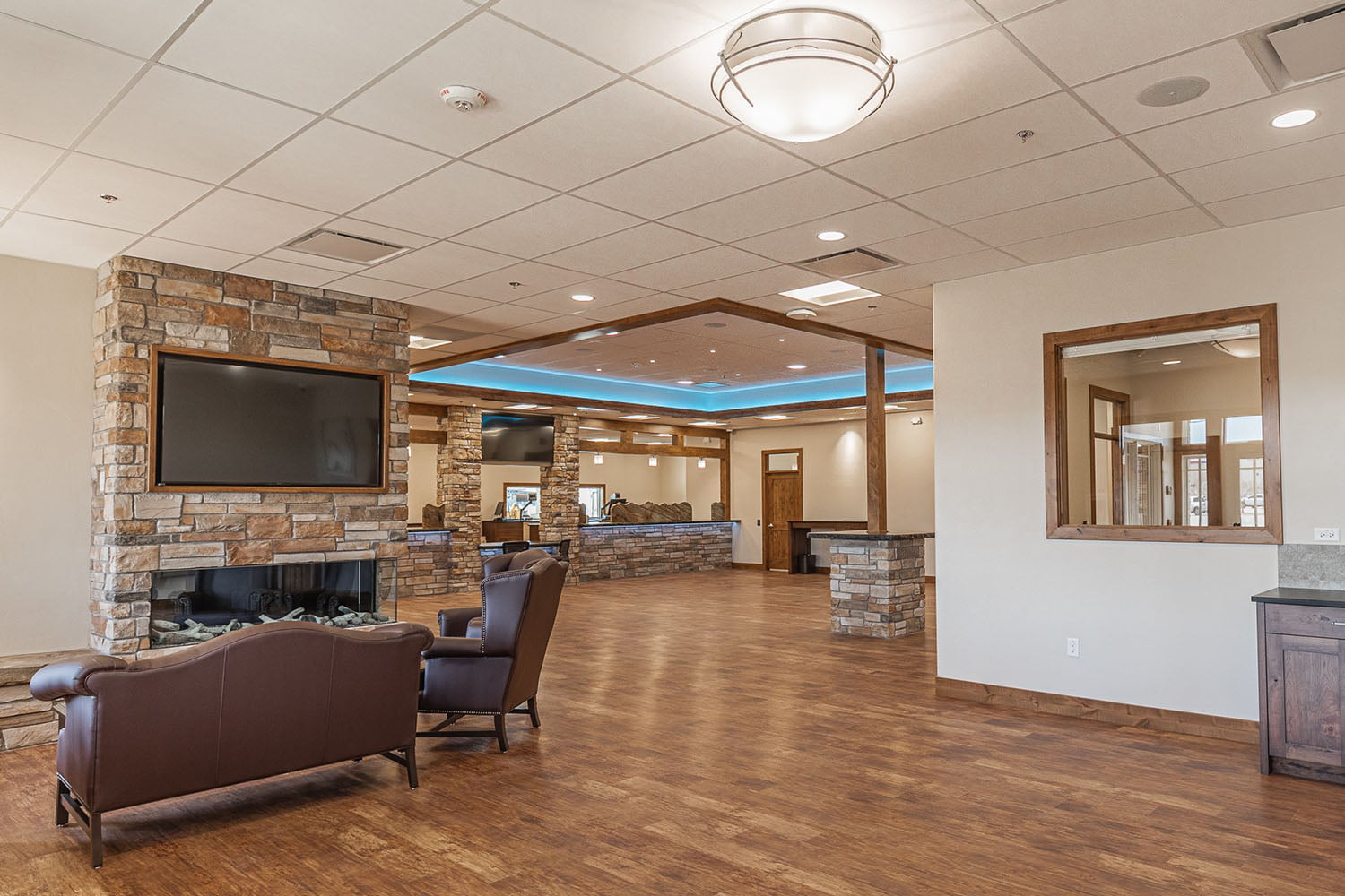 Interior of the Home Loan State Bank remodel in Montrose