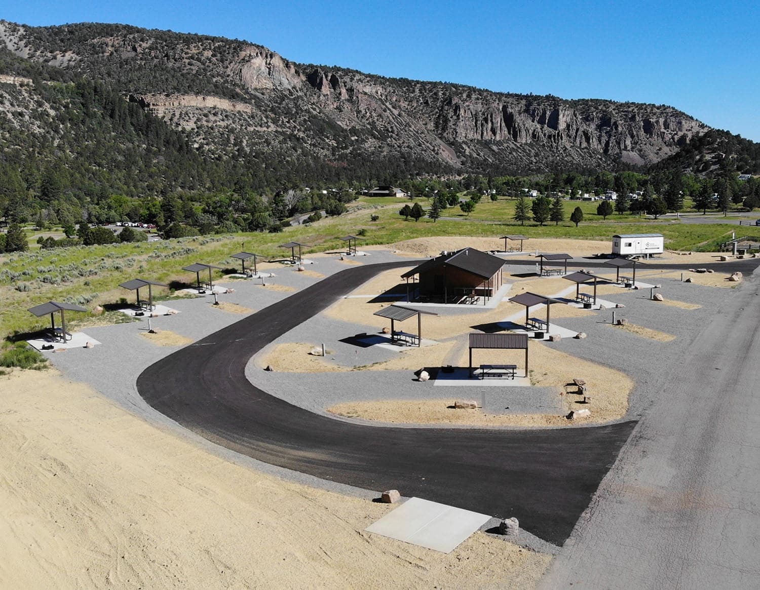 Volunteer campground with new roadway